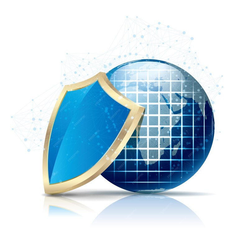 mundo con un escudo haciendo alucipon a la protección de la información